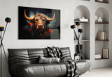 Bull Glass Wall Art|| Designer's Collection