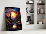 Moonlight Glass Wall Art|| Designer's Collection