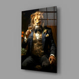 Gentleman Glass Wall Art|| Designer's Collection