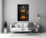 Lotus Glass Wall Art|| Designer's Collection