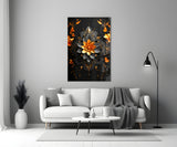 Flower of Luck Glass Wall Art|| Designer's Collection