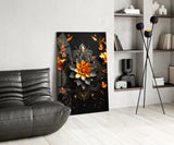 Flower of Luck Glass Wall Art|| Designer's Collection