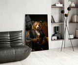 Gentleman - Bear Glass Wall Art|| Designer's Collection