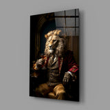 Gentleman Glass Wall Art|| Designer's Collection