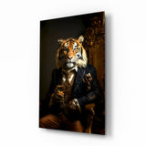 Gentleman Glass Wall Art|| Designer's Collection