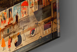 Paris' City Life Glass Wall Art|| Designer's Collection