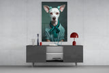 Dog Vogue Glass Wall Art|| Designer's Collection