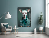 Dog Vogue Glass Wall Art|| Designer's Collection