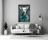 Dog Vogue Glass Wall Art|| Designer's Collection