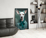 Dog Vogue Glass Wall Art|| Designer's Collection