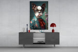 Dog Vogue Glass Wall Art|| Designer's Collection