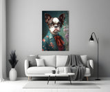 Dog Vogue Glass Wall Art|| Designer's Collection