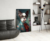 Dog Vogue Glass Wall Art|| Designer's Collection