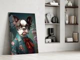 Dog Vogue Glass Wall Art|| Designer's Collection