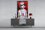 I Love Life Glass Wall Art || Designer Collection