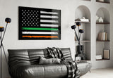 USA-Ireland Flag Glass Wall Art || Designer Collection