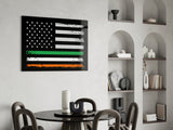 USA-Ireland Flag Glass Wall Art || Designer Collection