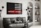 USA-Canada Flag Glass Wall Art || Designer Collection