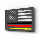 USA - Germany Flag Glass Wall Art || Designer Collection