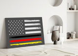 USA - Germany Flag Glass Wall Art || Designer Collection