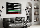 USA-Italia Flag Glass Wall Art || Designer Collection