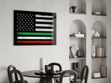 USA-Italia Flag Glass Wall Art || Designer Collection