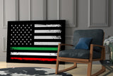 USA-Italia Flag Glass Wall Art || Designer Collection