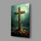 Cross Glass Wall Art || Designer Collection