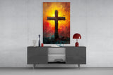 Cross Glass Wall Art || Designer Collection