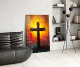 Cross Glass Wall Art || Designer Collection