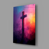 Cross Glass Wall Art || Designer Collection