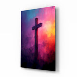 Cross Glass Wall Art || Designer Collection