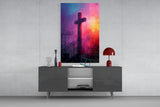 Cross Glass Wall Art || Designer Collection