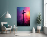 Cross Glass Wall Art || Designer Collection