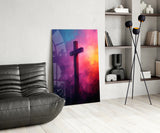 Cross Glass Wall Art || Designer Collection