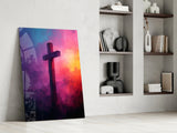 Cross Glass Wall Art || Designer Collection