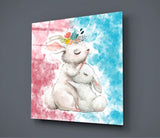 Rabbit Glass Wall Art