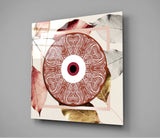 Red Evil Eye Glass Wall Art