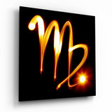 Horoscopes - Virgo Glass Wall Art