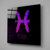 Horoscopes - Pisces Glass Wall Art