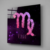 Horoscopes - Virgo Glass Wall Art