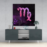 Horoscopes - Virgo Glass Wall Art