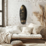 Golden Surf Reflection Glass Wall Art