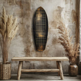 Golden Surf Reflection Glass Wall Art