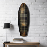 Golden Surf Reflection Glass Wall Art