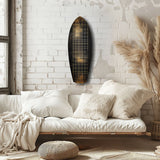 Golden Surf Reflection Glass Wall Art