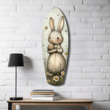 Cute Rabbit Glass Wall Art