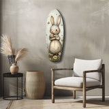 Cute Rabbit Glass Wall Art