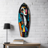 Cubist Muse Glass Wall Art