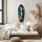 Cubist Muse Glass Wall Art